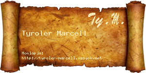 Tyroler Marcell névjegykártya